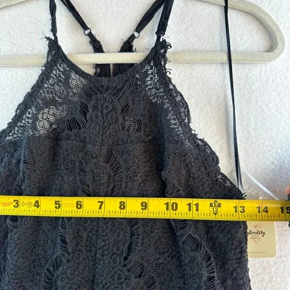 NWT Free People Intimately Dress Womens Small Black Lace Goth Chic Fairy Grunge - Picture 8 of 12